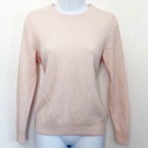 QUINCE 100% Cashmere Crewneck Sweater Women’s Large Light Pink Classic Soft